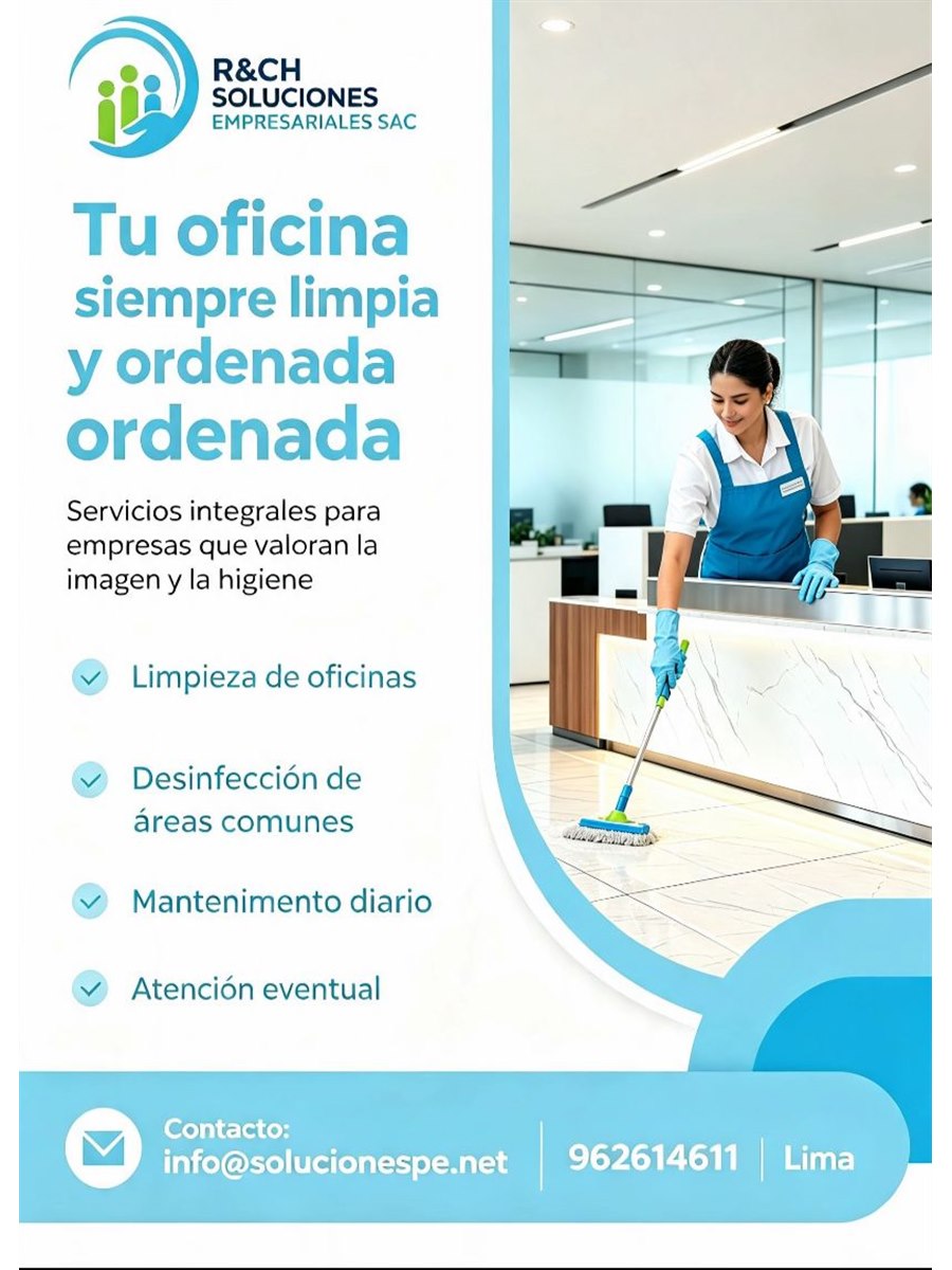 Limpieza de áreas comunes de R&CH Soluciones Empresariales