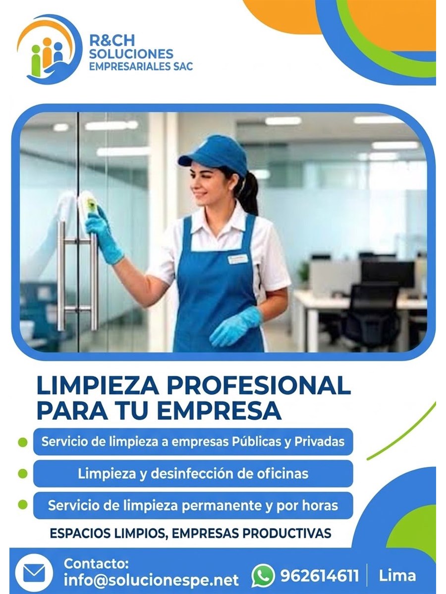 Limpieza permanente y por horas de R&CH Soluciones Empresariales